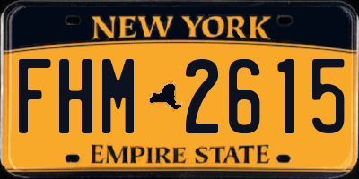 NY license plate FHM2615