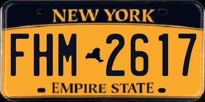 NY license plate FHM2617