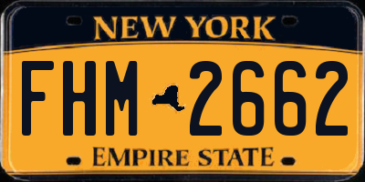NY license plate FHM2662