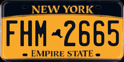 NY license plate FHM2665