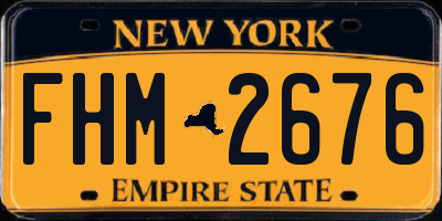 NY license plate FHM2676