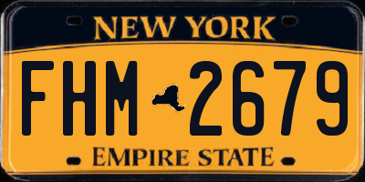 NY license plate FHM2679