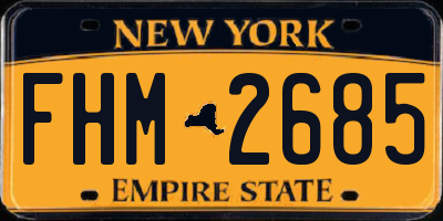NY license plate FHM2685