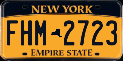 NY license plate FHM2723