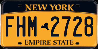 NY license plate FHM2728