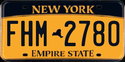 NY license plate FHM2780