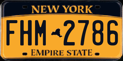 NY license plate FHM2786