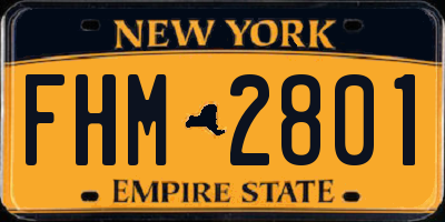 NY license plate FHM2801