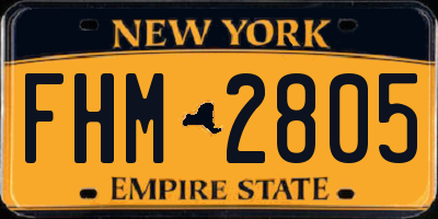 NY license plate FHM2805