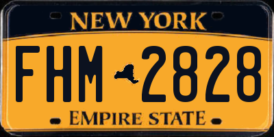 NY license plate FHM2828