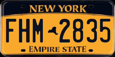 NY license plate FHM2835