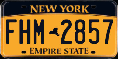 NY license plate FHM2857