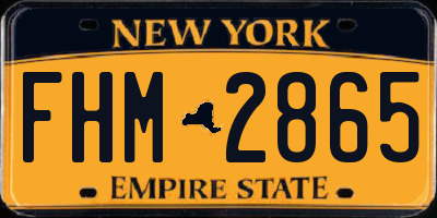 NY license plate FHM2865