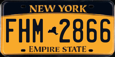 NY license plate FHM2866