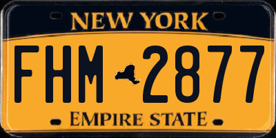 NY license plate FHM2877