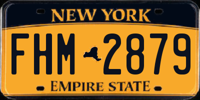 NY license plate FHM2879