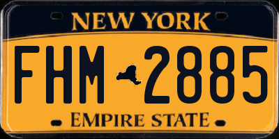 NY license plate FHM2885