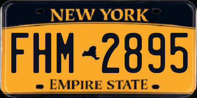 NY license plate FHM2895