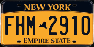NY license plate FHM2910