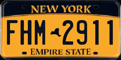 NY license plate FHM2911