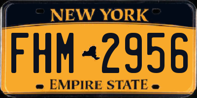 NY license plate FHM2956