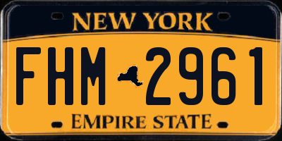 NY license plate FHM2961