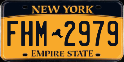 NY license plate FHM2979