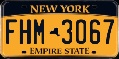NY license plate FHM3067