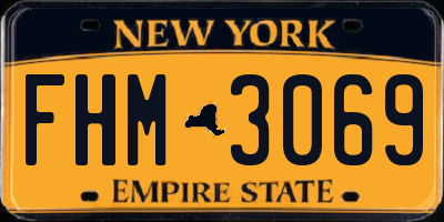 NY license plate FHM3069