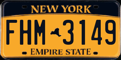 NY license plate FHM3149
