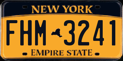 NY license plate FHM3241