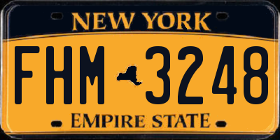 NY license plate FHM3248