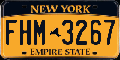 NY license plate FHM3267