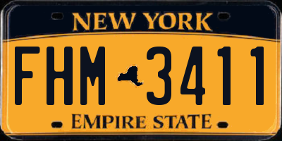NY license plate FHM3411