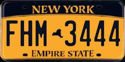 NY license plate FHM3444