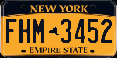 NY license plate FHM3452