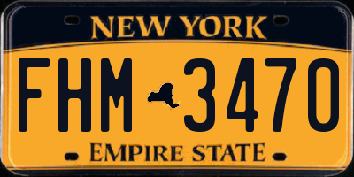 NY license plate FHM3470