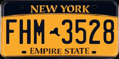 NY license plate FHM3528