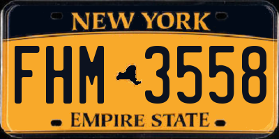 NY license plate FHM3558