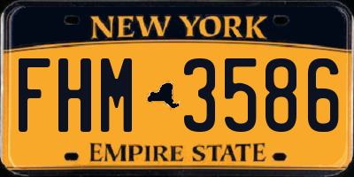 NY license plate FHM3586