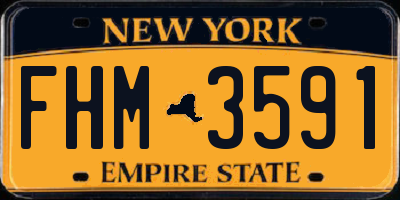 NY license plate FHM3591