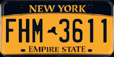 NY license plate FHM3611
