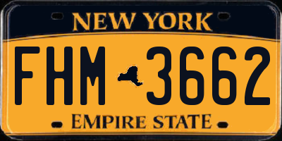 NY license plate FHM3662