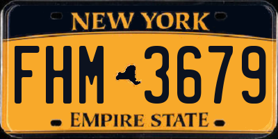 NY license plate FHM3679