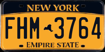 NY license plate FHM3764