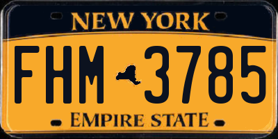 NY license plate FHM3785