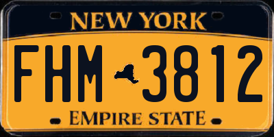 NY license plate FHM3812