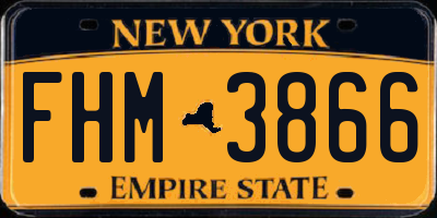 NY license plate FHM3866