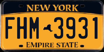 NY license plate FHM3931