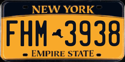 NY license plate FHM3938